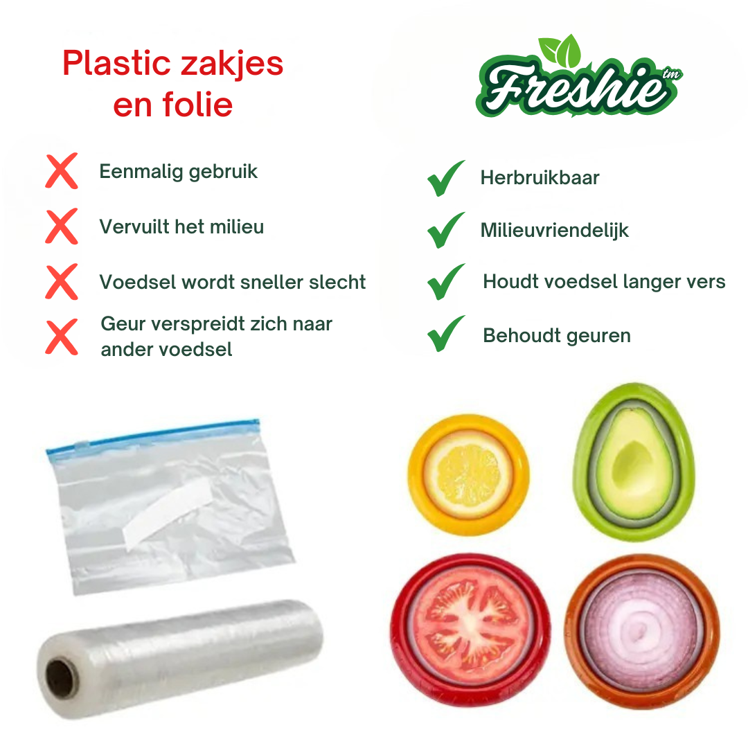 Freshie™ - Herbruikbare groente- en fruitdeksels